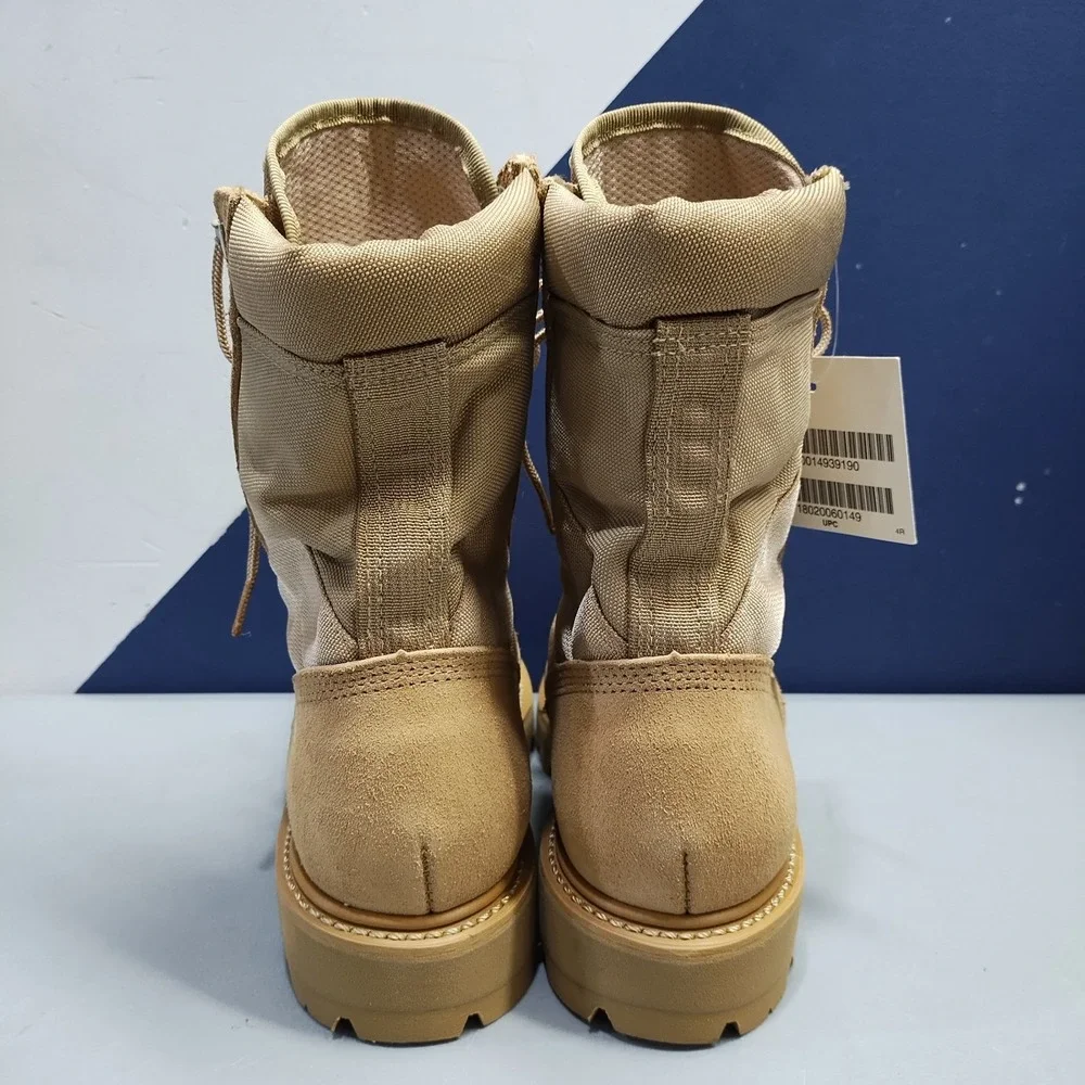 Thorogood Hot Weather Military Combat Boots Mens US 4R Tan Waterproof Steel Toe
